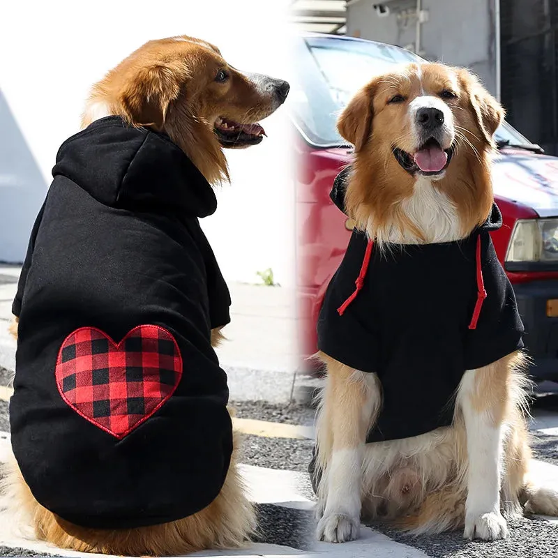 Dog Clothes For Winter Warm Pet Dog Clothes for Large Dogs Fashion Puppy Sweaters Cute Print Cat Hoodies Soft Pet Kitten Outfits Bulldog Clothes