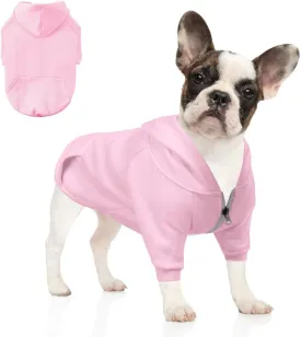 Dog Hoodie & Sweatshirt, Warm Fleece Dog & Cat Apparel, Winter Puppy Sweater with Pocket