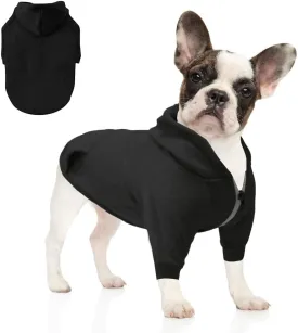 Dog Hoodie Pet Clothes, Soft Dog Sweatshirt, Warm Fleece Dog Hoodies for Small Medium Dogs, Winter Cold Weather Puppy Sweater with Pocket, Hooded Coat Costume Cat Apparel Outfit