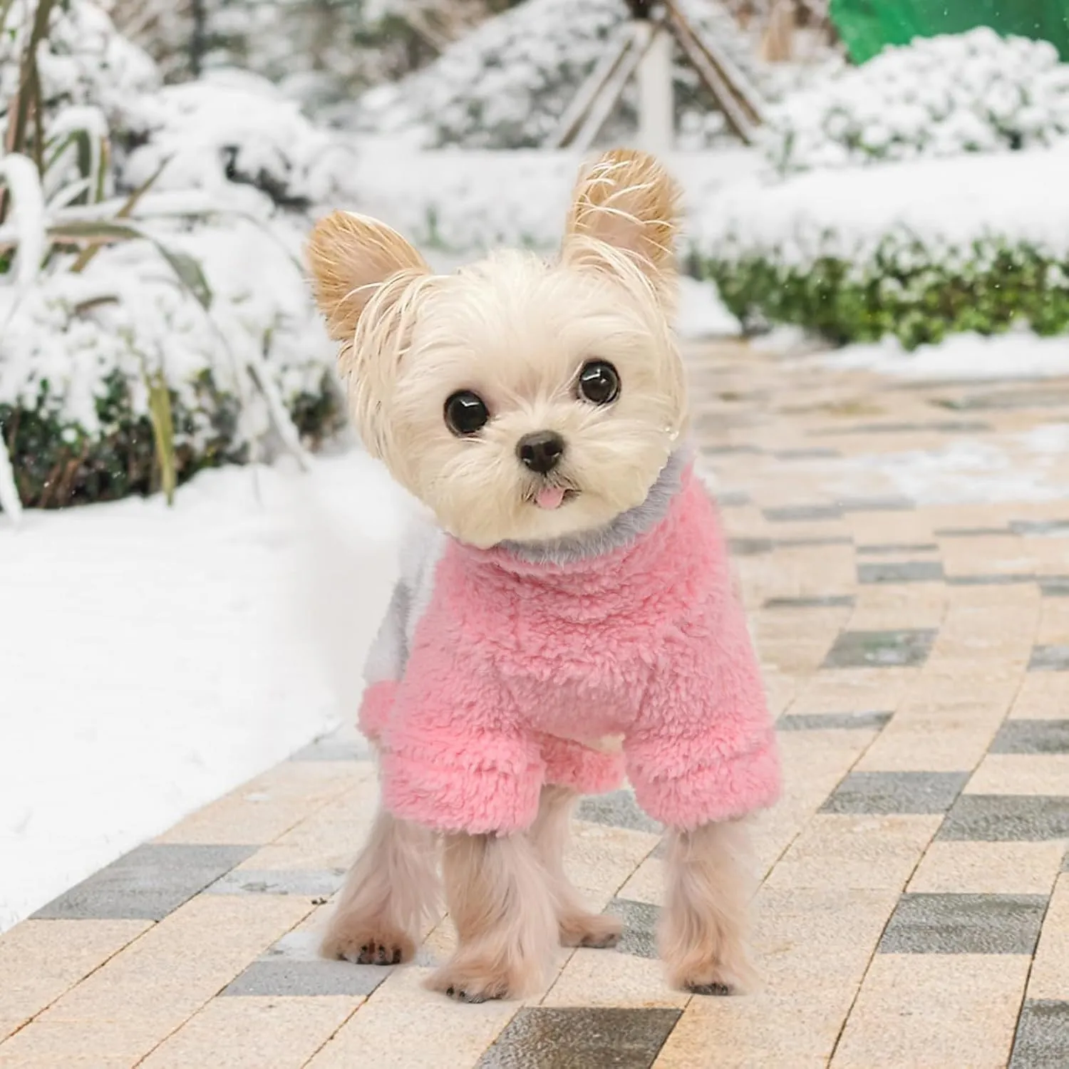 Dog Pajamas Pjs Spring Dog Sweaters for Small Dogs Warm Puppy Sweater Chihuahua Pet Clothes Onesie Coat for Yorkie Pet Jumpsuits Cat Apparel Outfits, XXS, Pink Camouflage