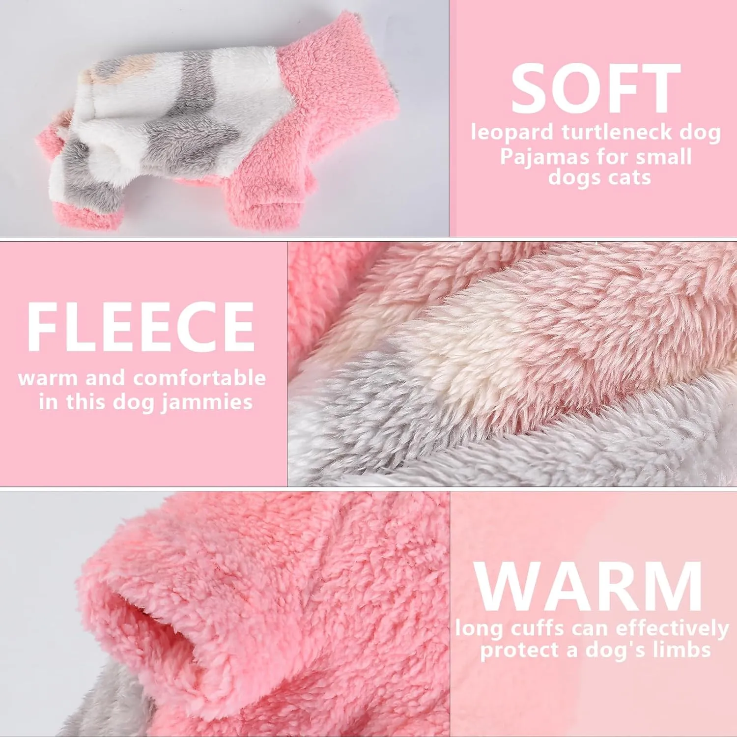 Dog Pajamas Pjs Spring Dog Sweaters for Small Dogs Warm Puppy Sweater Chihuahua Pet Clothes Onesie Coat for Yorkie Pet Jumpsuits Cat Apparel Outfits, XXS, Pink Camouflage