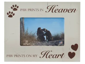 Dog Speak Frame 7x9 Paw Prints in Heaven