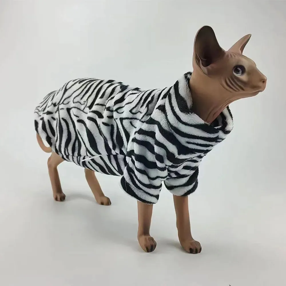 Fashion Winter Clothes for Sphynx Cats | Soft & Warm Comfort Thickened Outfits for Hairless Cats & Kittens