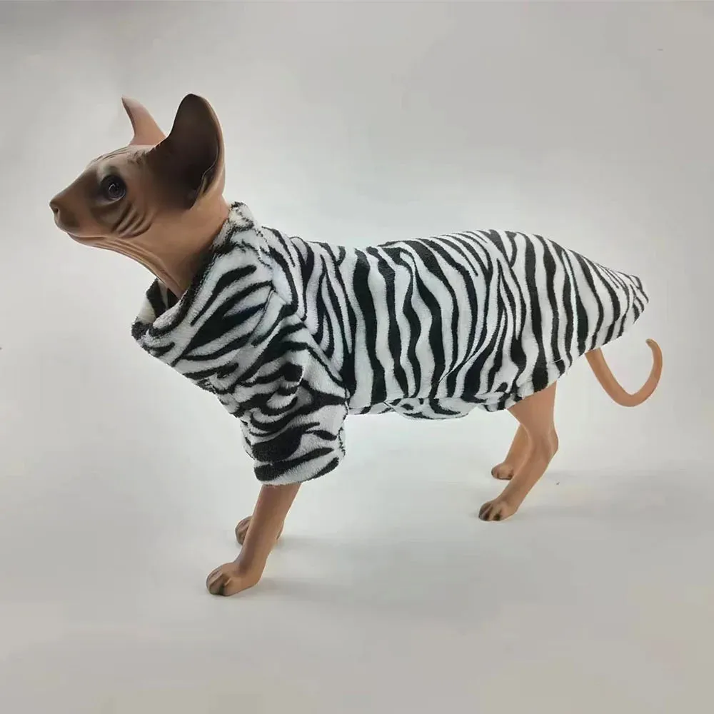 Fashion Winter Clothes for Sphynx Cats | Soft & Warm Comfort Thickened Outfits for Hairless Cats & Kittens