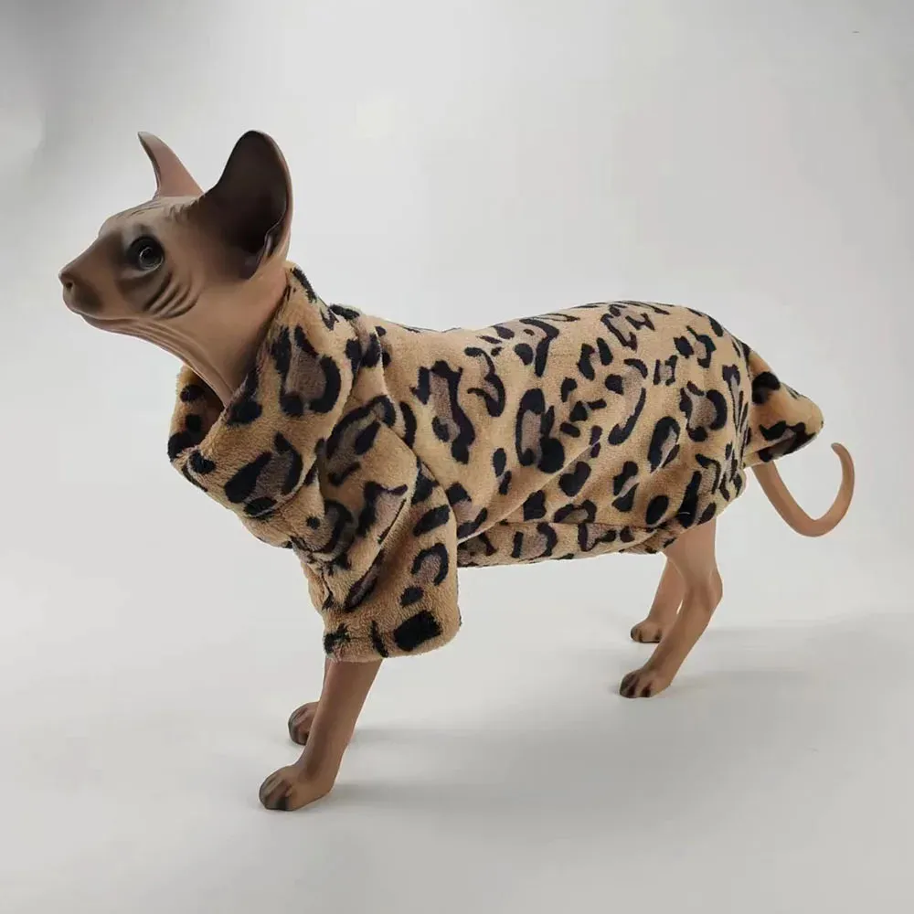 Fashion Winter Clothes for Sphynx Cats | Soft & Warm Comfort Thickened Outfits for Hairless Cats & Kittens