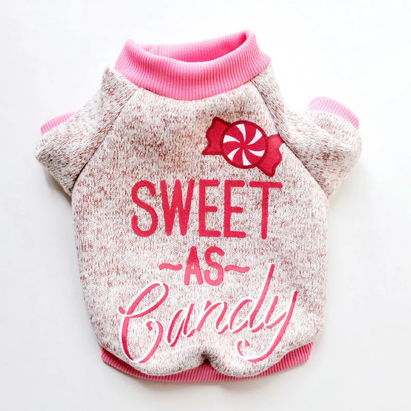 Fleece Lettered Pet Sweater