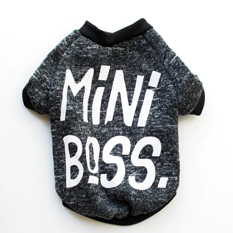 Fleece Lettered Pet Sweater