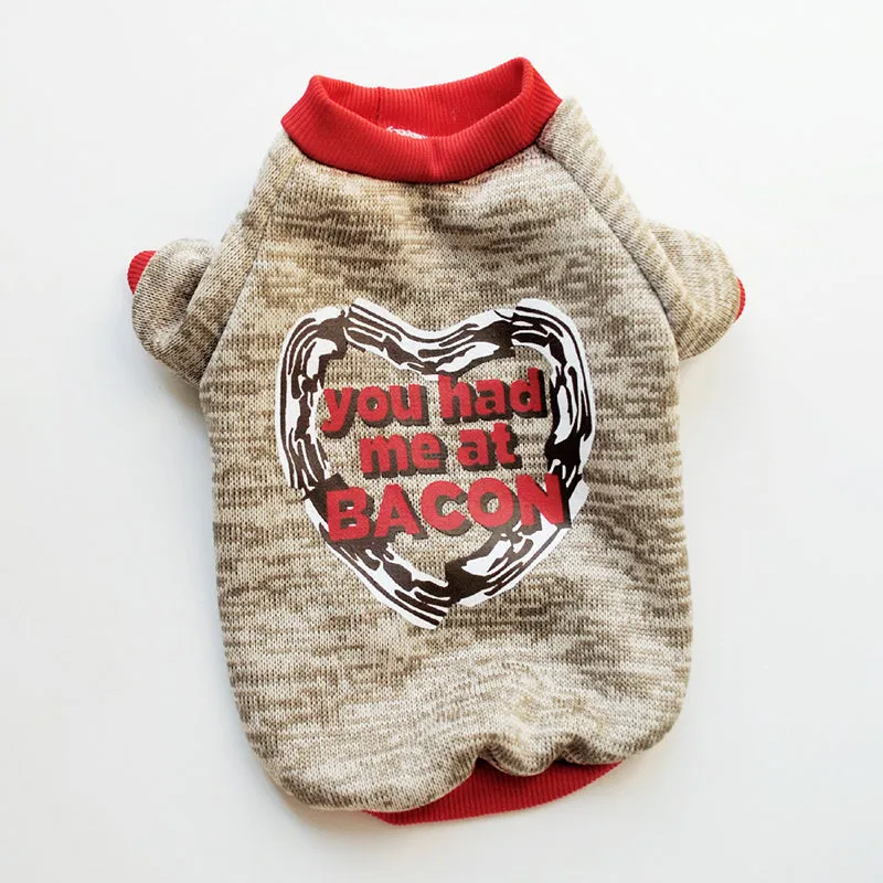 Fleece Lettered Pet Sweater
