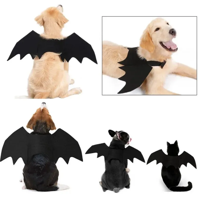 Funny Halloween Dog Clothes - Bat Wings Cosplay Costumes, Dog Costumes for Small Dogs, Cat Costumes, Dog Halloween Costume
