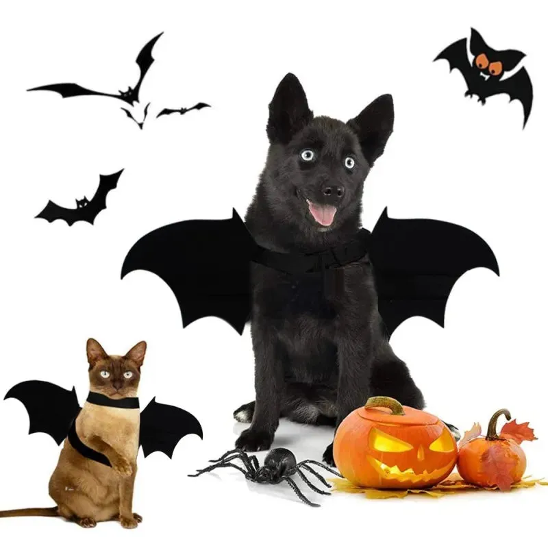 Funny Halloween Dog Clothes - Bat Wings Cosplay Costumes, Dog Costumes for Small Dogs, Cat Costumes, Dog Halloween Costume