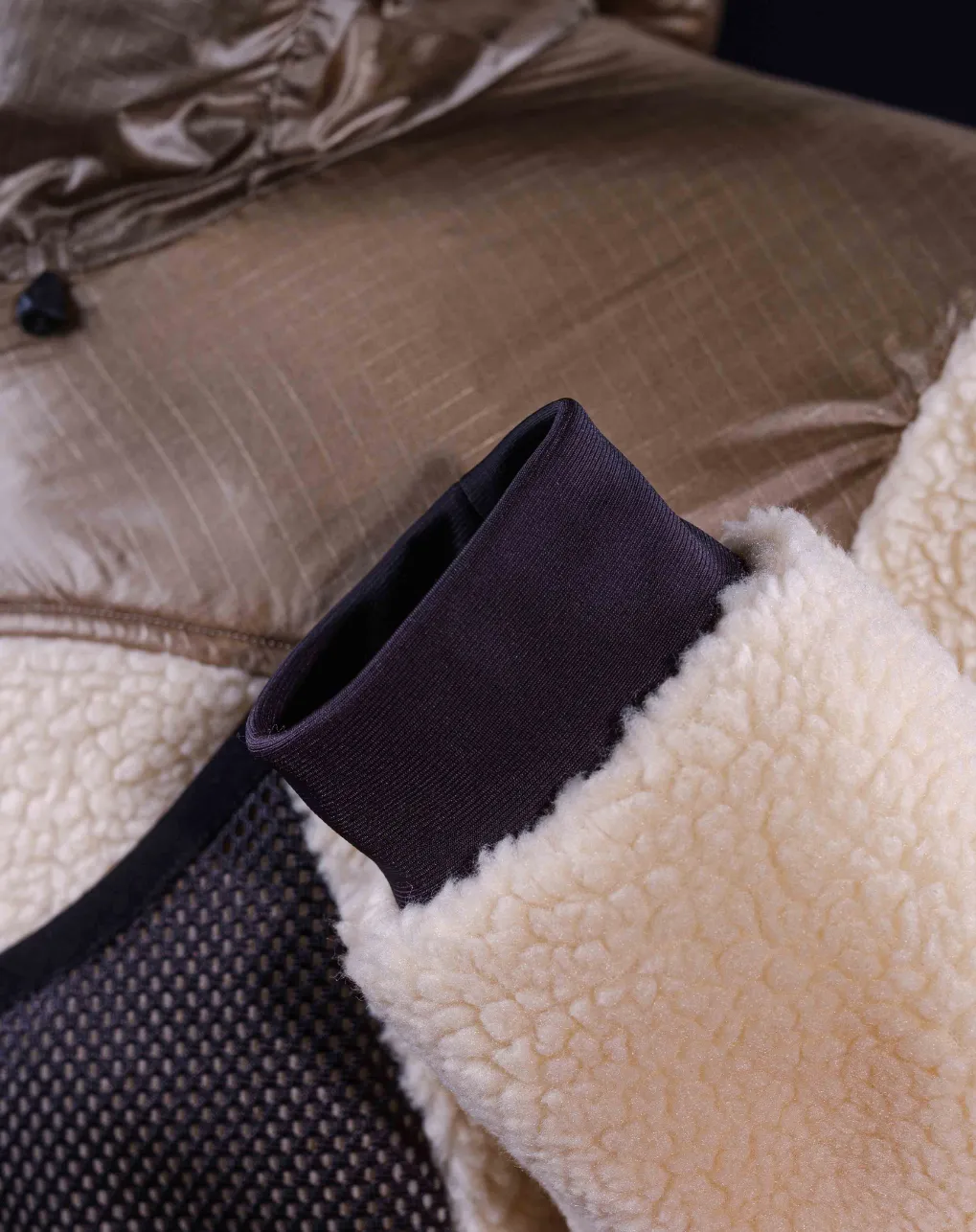 Gold Pertex Hooded Jogger