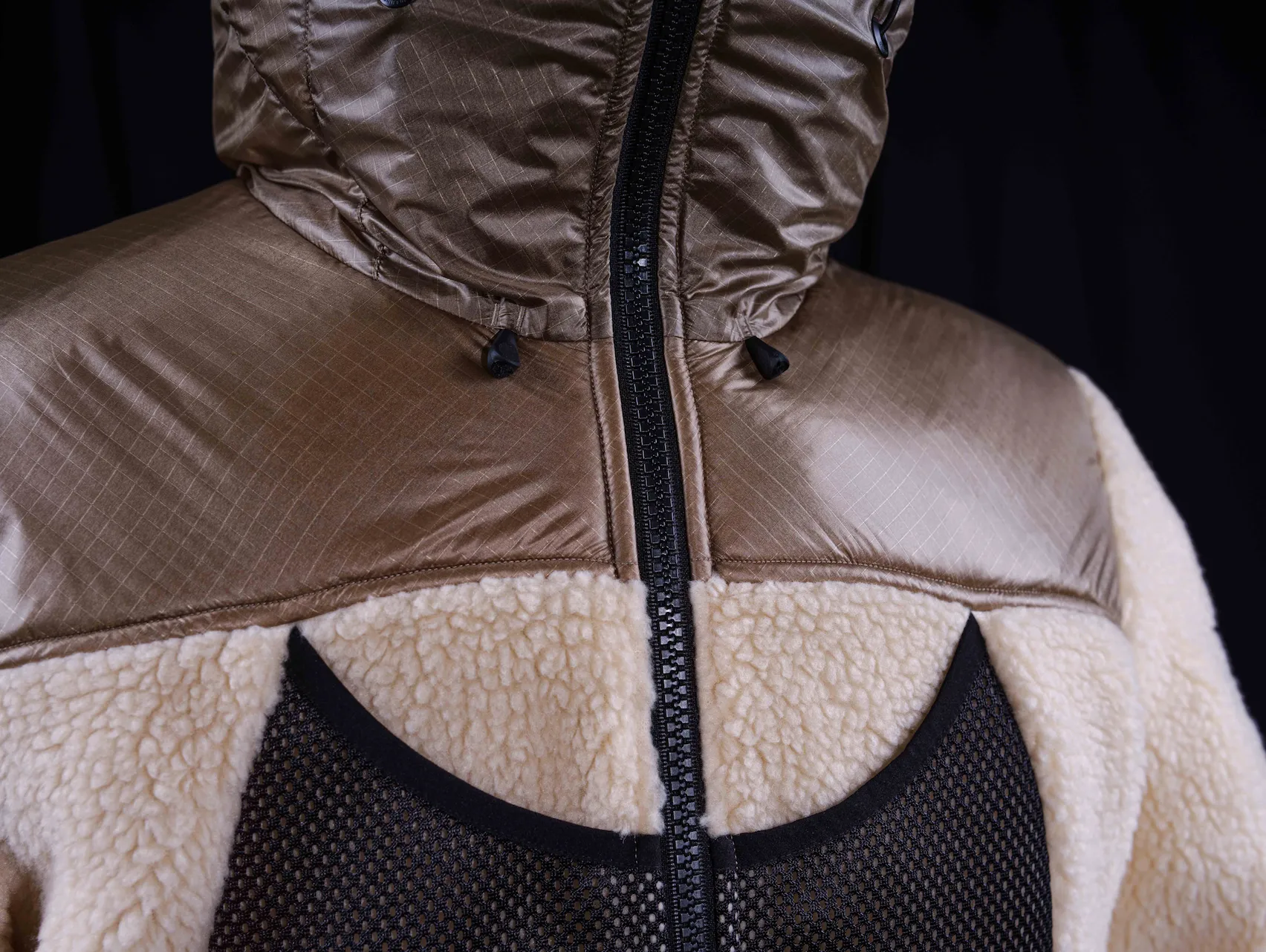 Gold Pertex Hooded Jogger