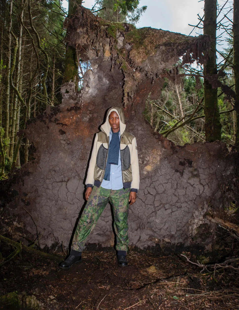 Gold Pertex Hooded Jogger