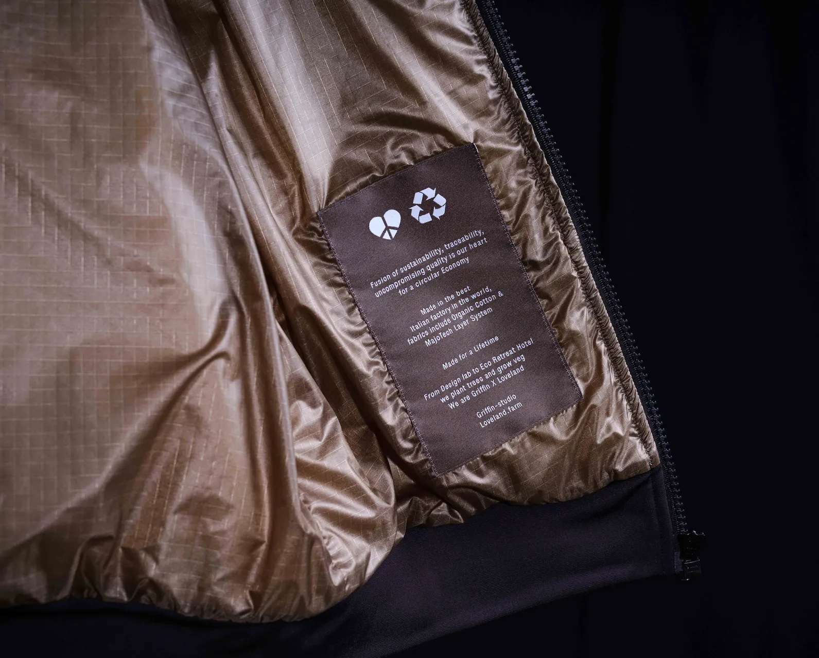 Gold Pertex Hooded Jogger