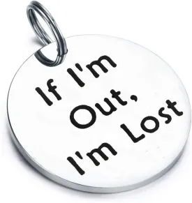 Gzrlyf Pet ID Tag Engraved If Im Out Im Lost Pet Tags for Dog Cat