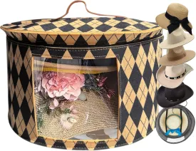 Hats Boxes for Women Storage Travel Organizer with Handles for Closet Wide Brims Hat Carrier Case with Cardboard Stuffed Animal Toy Organizer