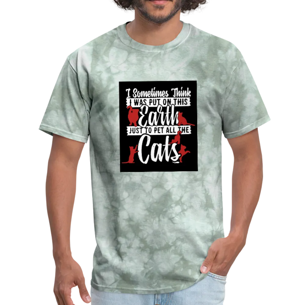 I Sometimes Think I Was Put On This Earth Just To Pet All The Cats Men's T-Shirt