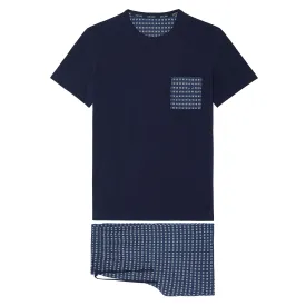 Larry Short Sleepwear Set | Jeans Blue 402611-0054