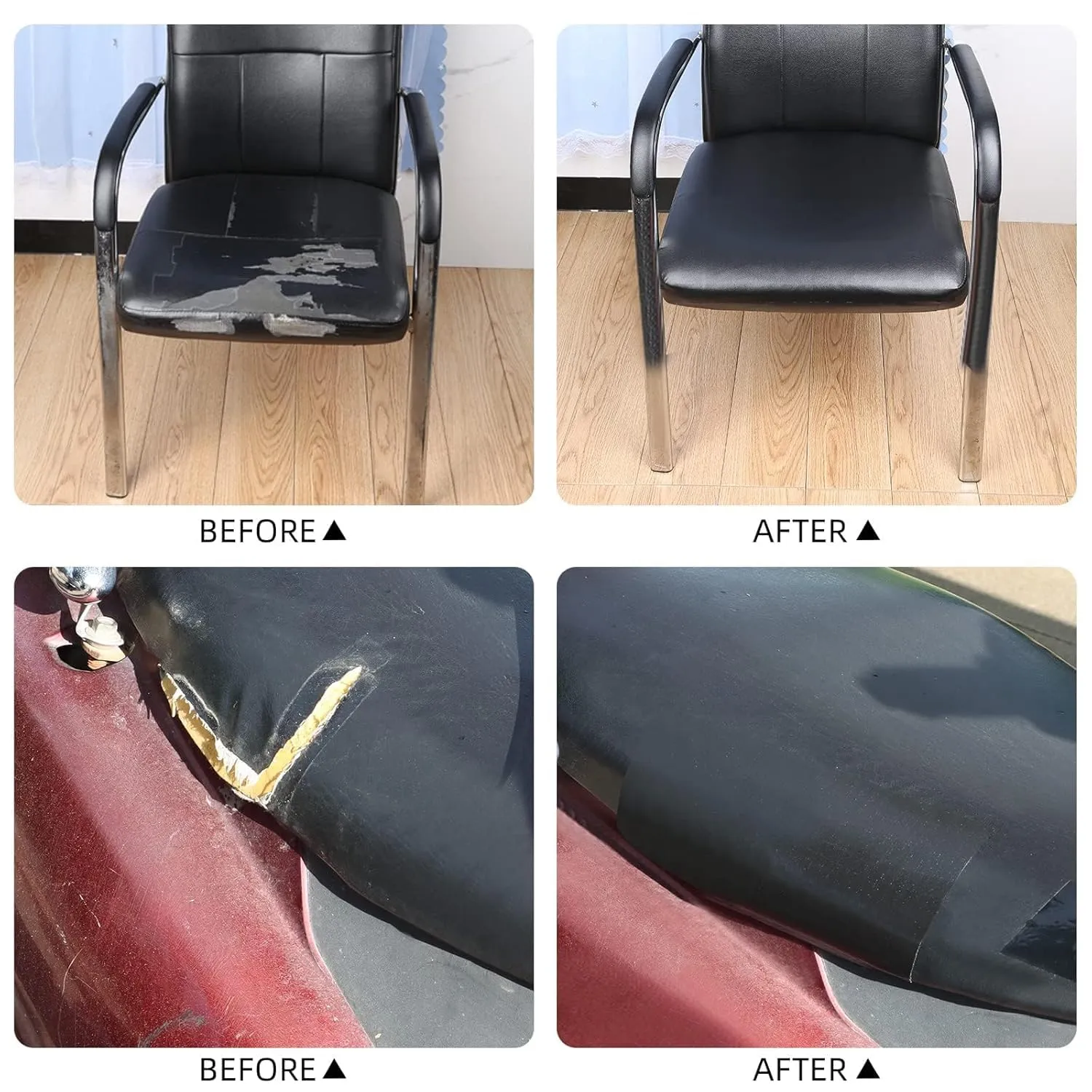 Leather Repair Patch, Repairing Sofas,3x197in, Couches, Clothes Repair Anti Scratch Waterproof Black, Self-Adhesive Leather Tape with Fabric MeshCar Seats, First Aid Patch for Jackets