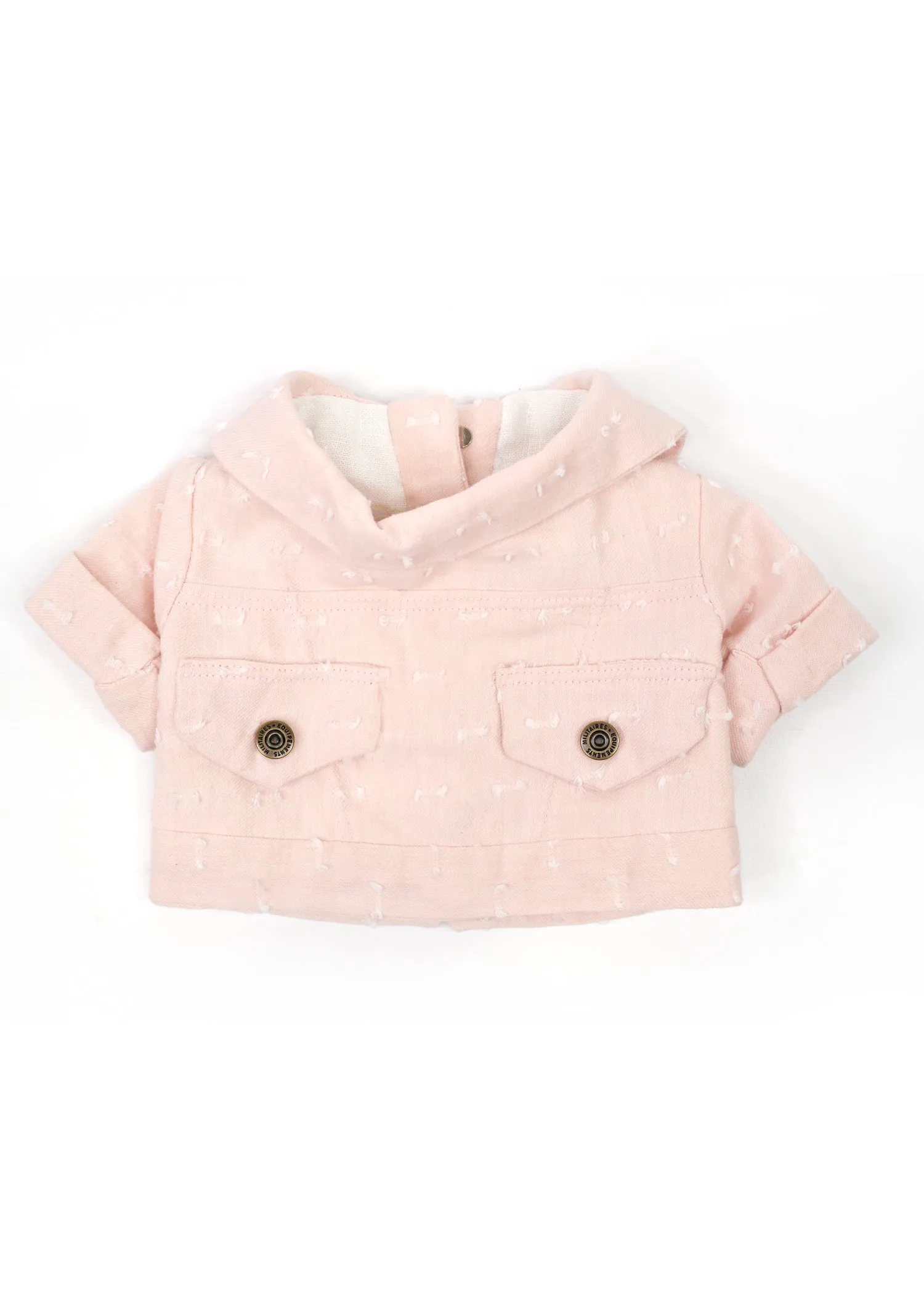 LIGHT PINK & WHITE COTTON JACKET
