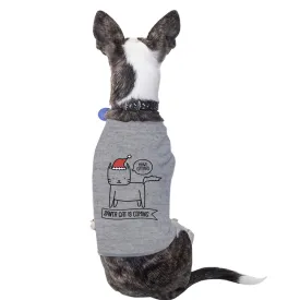 Meowy Catmas Santa Cat Is Coming Pets Grey Shirt