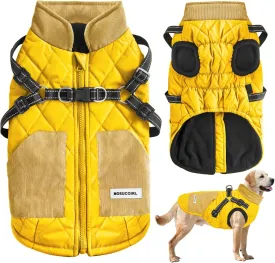 Mosucoirl Warm Dog Coats Pet Clothes, Waterproof Dogs Jacket Reflective Pet Outfits Winter Dog Cold Weather Coat Cozy Snow Jackets Vest for Small Medium Large Dogs Puppy Doggie