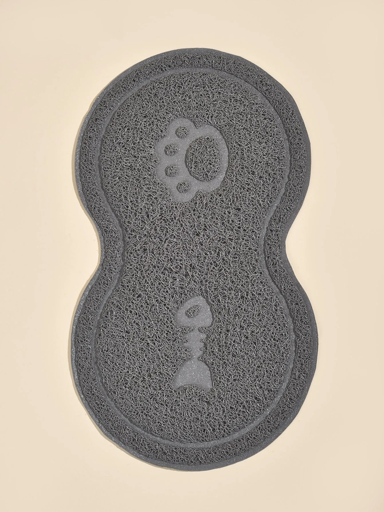 Paw Fish Bone Pattern Cat Litter Mat