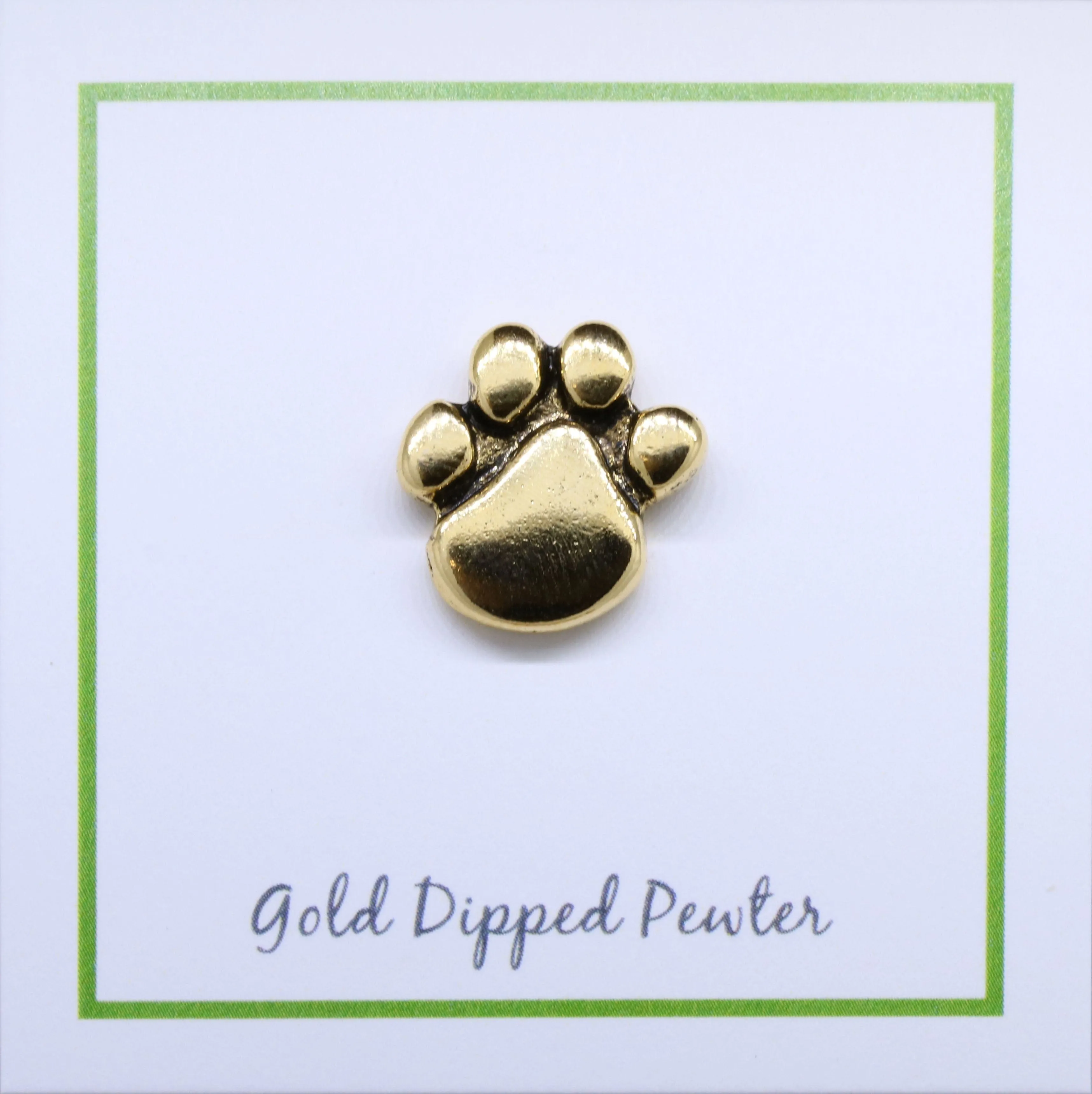 Paw Print Gold Lapel Pin