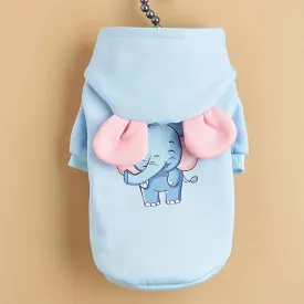Pet Clothes Dog & Cat Hooded Sweatshirt | Warm & Comfortable with Cute Ear Decoration