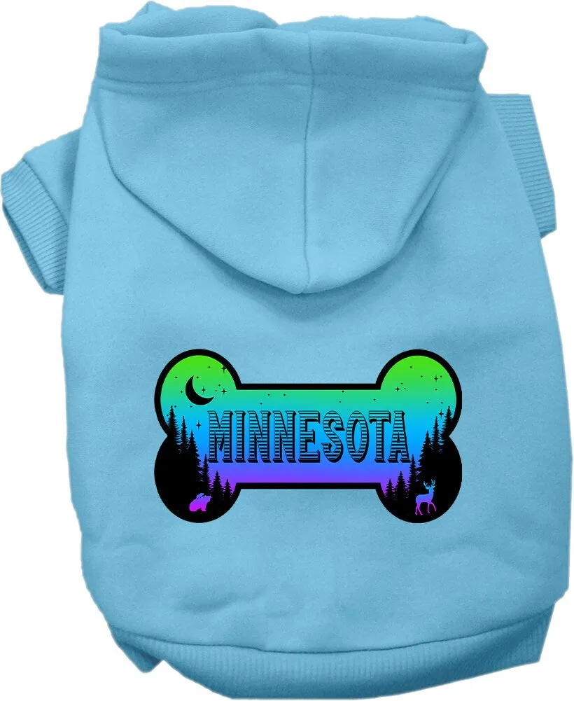 Pet Dog & Cat Screen Printed Hoodie for Medium to Large Pets (Sizes 2XL-6XL), "Minnesota Mountain Shades"