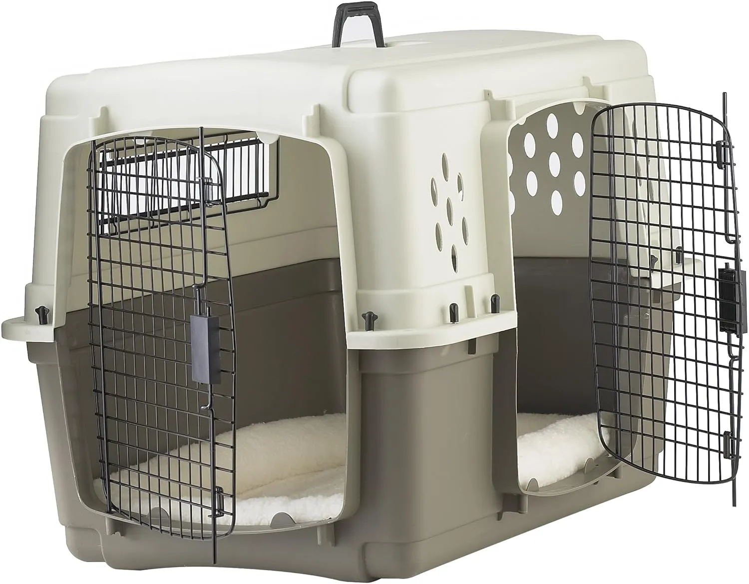 Pet Lodge Two Door Dog Crate | Designed for Air Transport | Side Door Dog Kennel | Easy to Clean Pet Crate | for Pets Up to 50 lbs | Medium