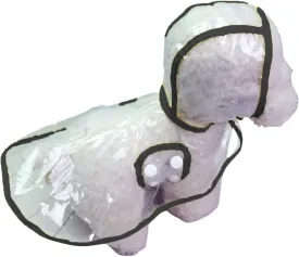 Pet Raincoat,Small Dog Waterproof Puppy Raincoat Coat Transparent Pet Dog Rainwear Clothes for Small Dogs Cats (L,Black)