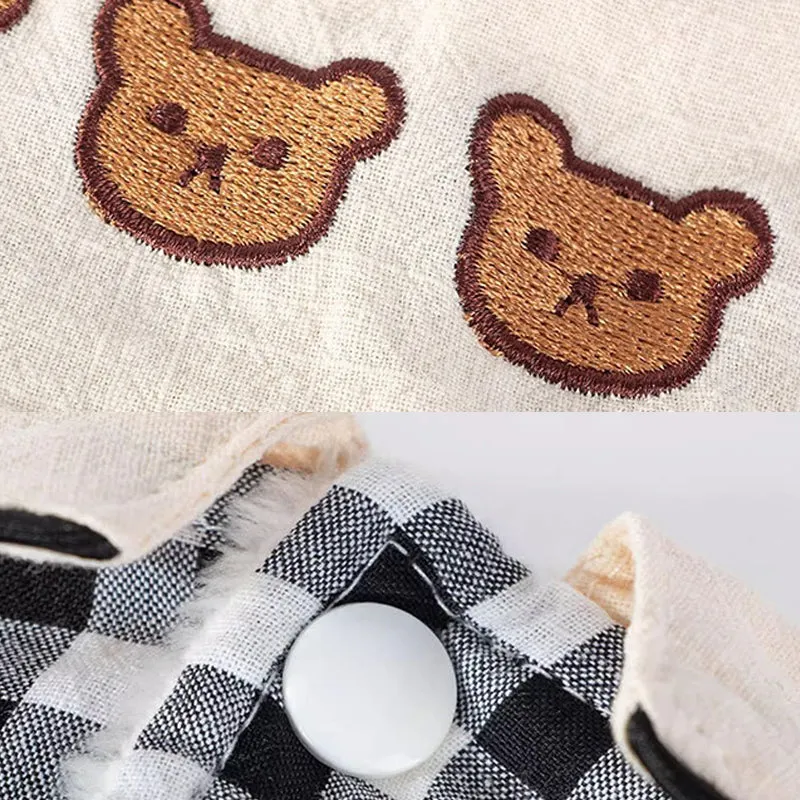Plaid Lapel Pet Jumpsuit