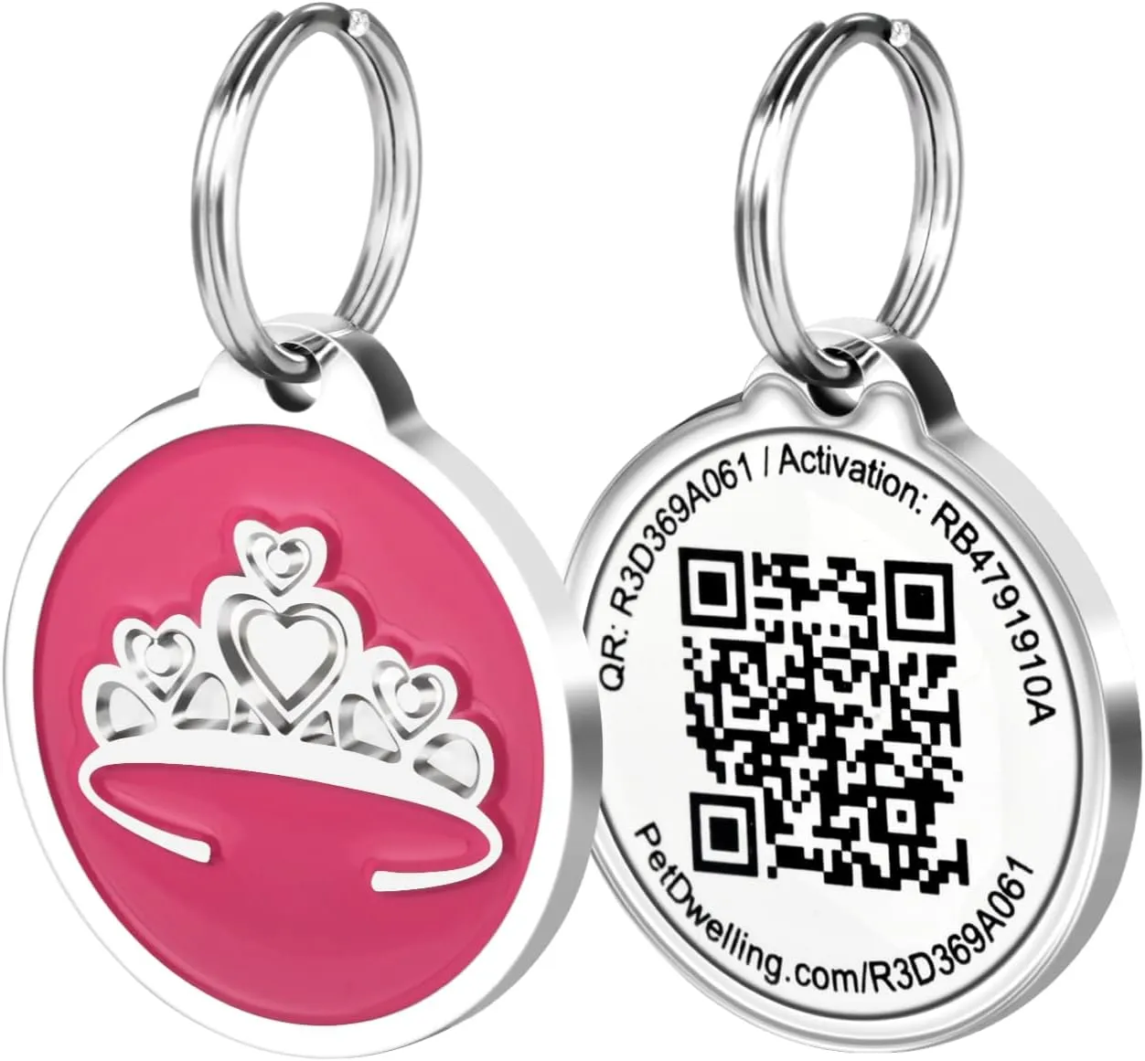 Premium QR Code Pet ID Tags - Dog Tags and Cat Tags, Connect to Online Pet Profile, Receive Instant Scanned Tag Location Email Alert