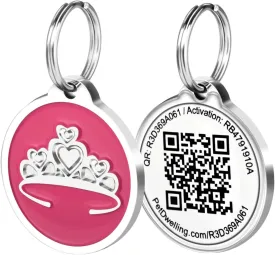 Premium QR Code Pet ID Tags - Dog Tags and Cat Tags, Connect to Online Pet Profile, Receive Instant Scanned Tag Location Email Alert