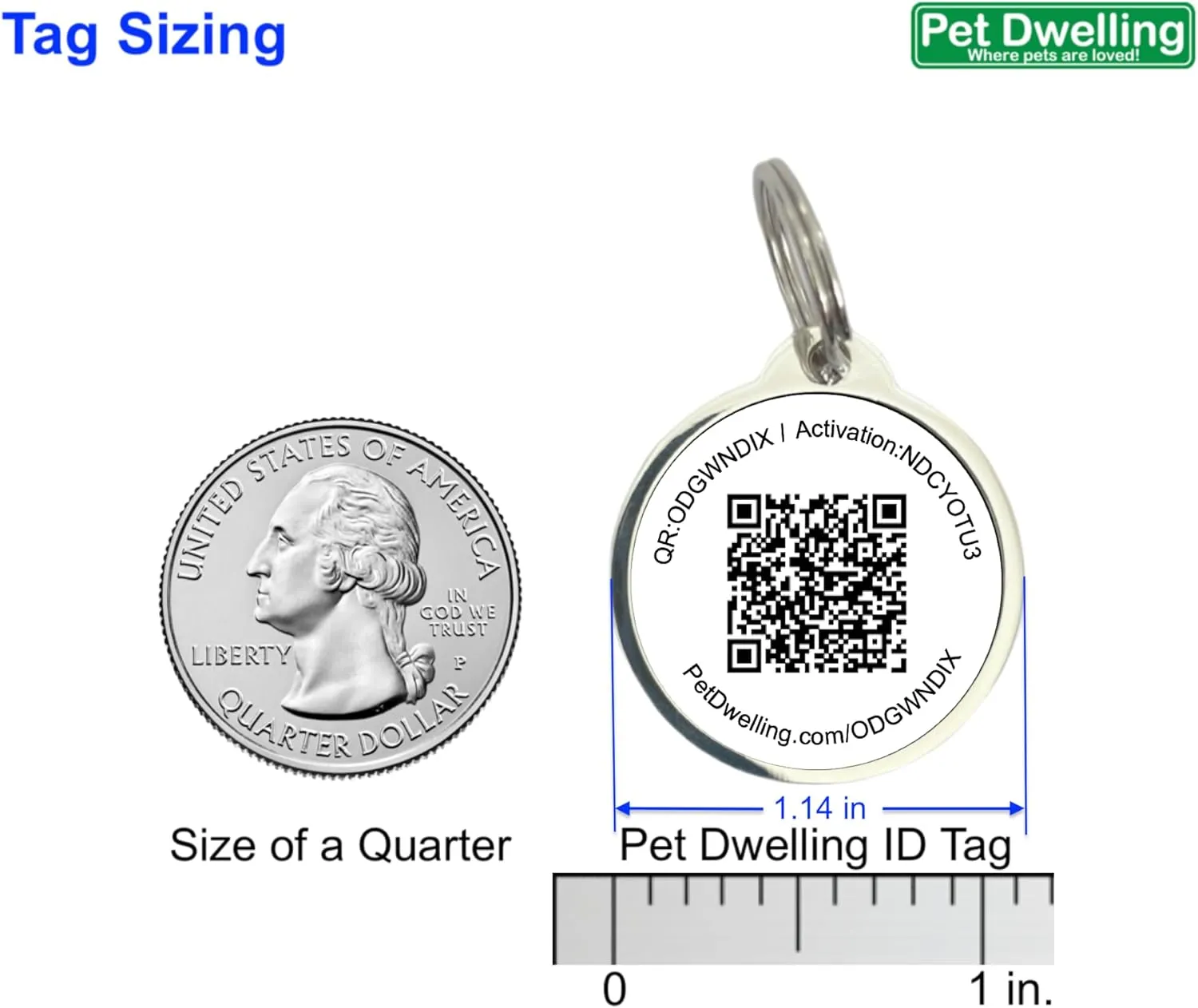 Premium QR Code Pet ID Tags - Dog Tags and Cat Tags, Connect to Online Pet Profile, Receive Instant Scanned Tag Location Email Alert