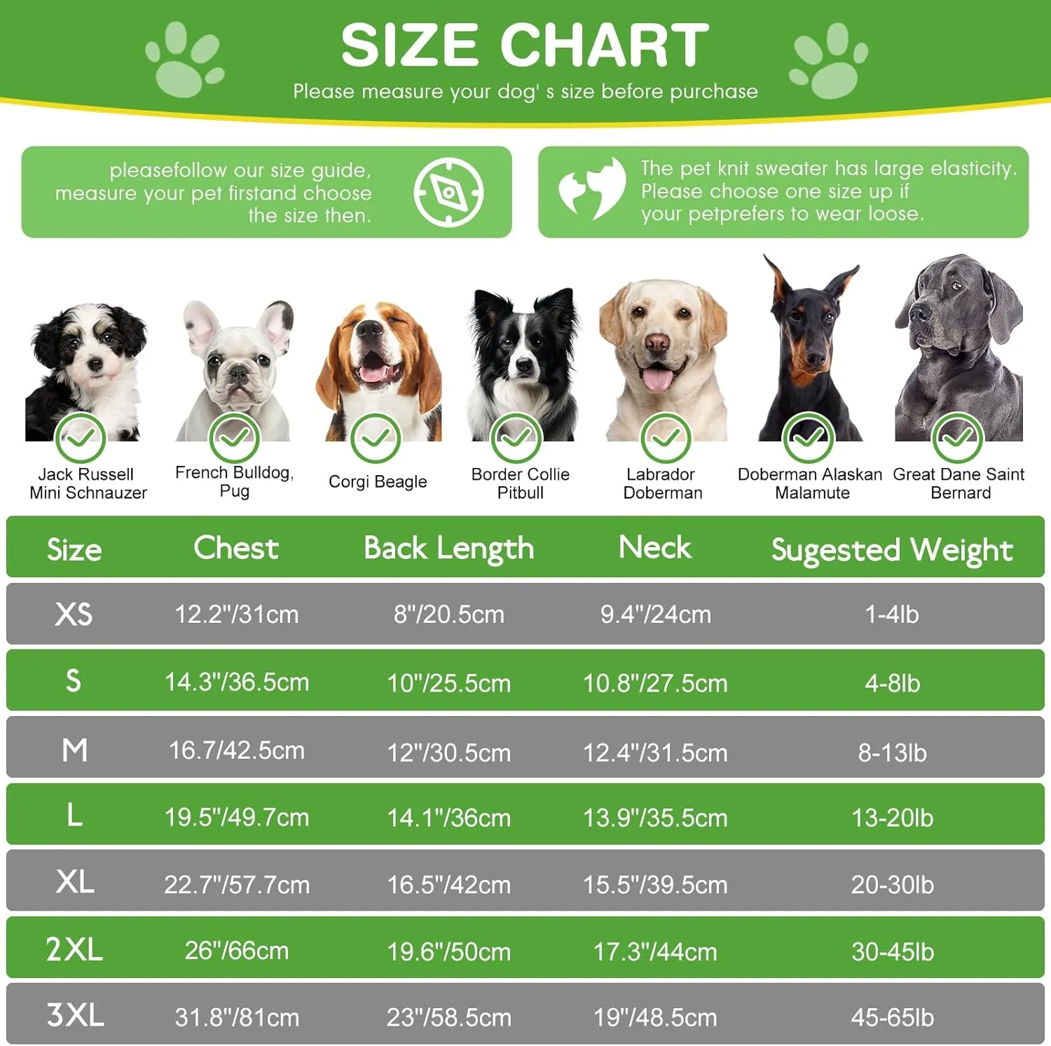 Round Neck Pullover Dog Sweater,Pet Sweaters for Dogs Boy and Girl,Pet Knit Dog Clothes,Pet Clothing,Suitable for Various Types of Dogs(Green Group L)