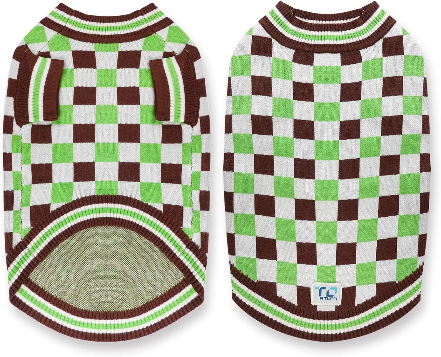 Round Neck Pullover Dog Sweater,Pet Sweaters for Dogs Boy and Girl,Pet Knit Dog Clothes,Pet Clothing,Suitable for Various Types of Dogs(Green Group L)