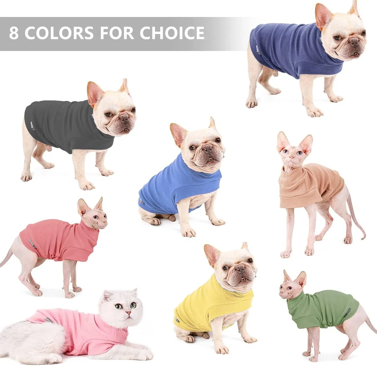 Small Dogs Fleece Dog Sweatshirt - Cold Weather Hoodies Spring Soft Vest Thickening Warm Cat Sweater Puppy Clothes Sweater Winter Sweatshirt Pet Pajamas for Small Dog Cat Puppy (Small, Green)