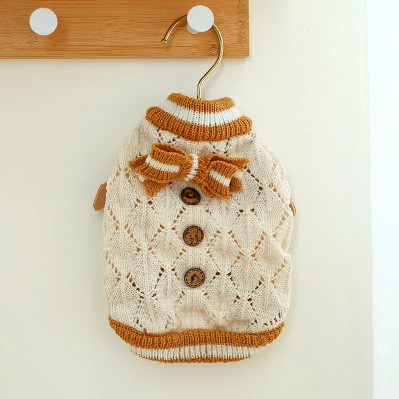 Spot Cross-Border Hot-Selling Pet Clothes | Star Sweater for Dogs & Cats | Autumn and Winter | Source Factory Direct Sales | One-Piece