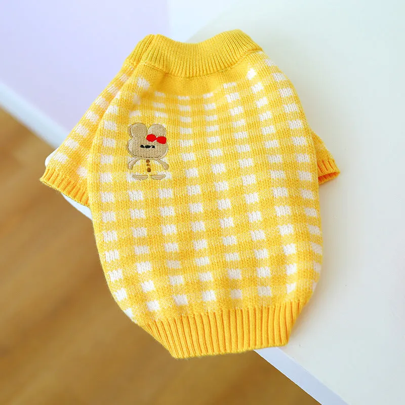 Spot Cross-Border Hot-Selling Pet Clothes | Star Sweater for Dogs & Cats | Autumn and Winter | Source Factory Direct Sales | One-Piece