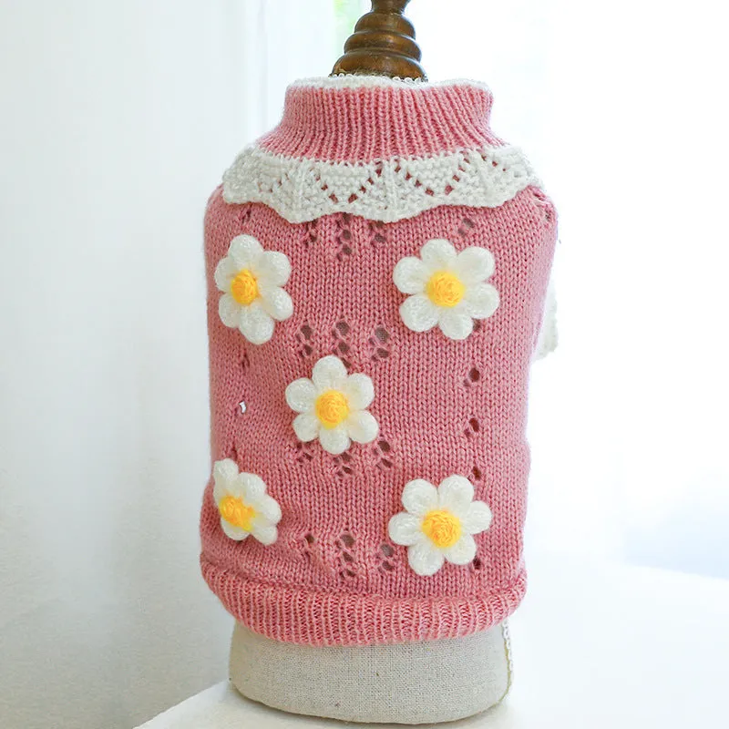 Spot Cross-Border Hot-Selling Pet Clothes | Star Sweater for Dogs & Cats | Autumn and Winter | Source Factory Direct Sales | One-Piece