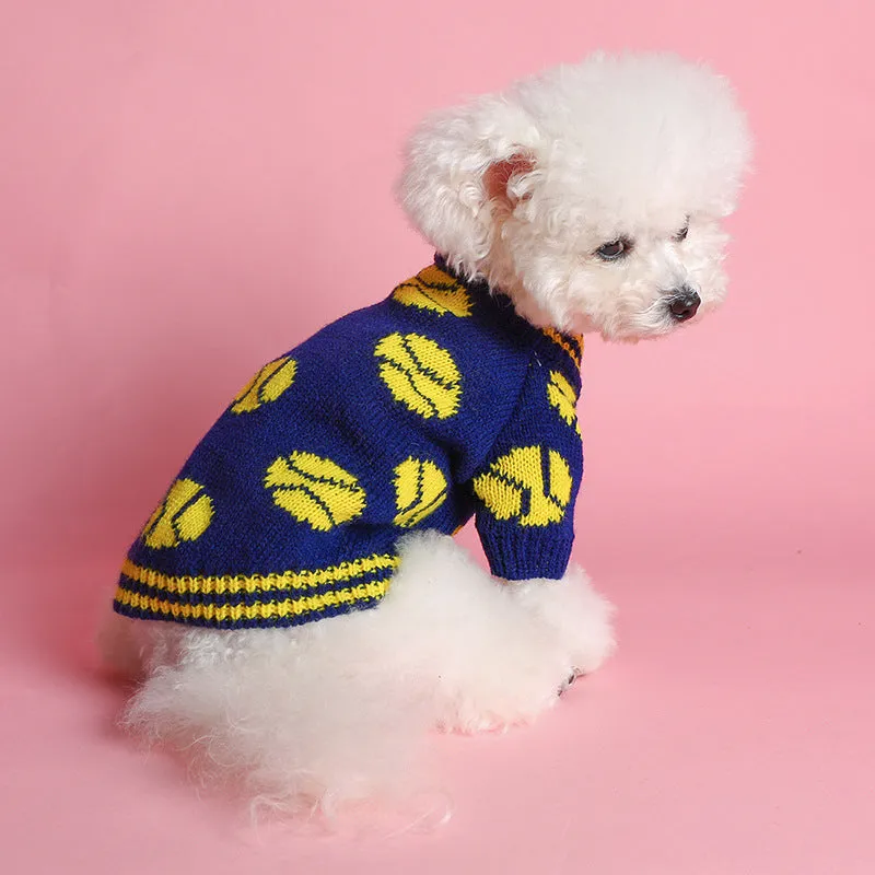 Spot Cross-Border Hot-Selling Pet Clothes | Star Sweater for Dogs & Cats | Autumn and Winter | Source Factory Direct Sales | One-Piece