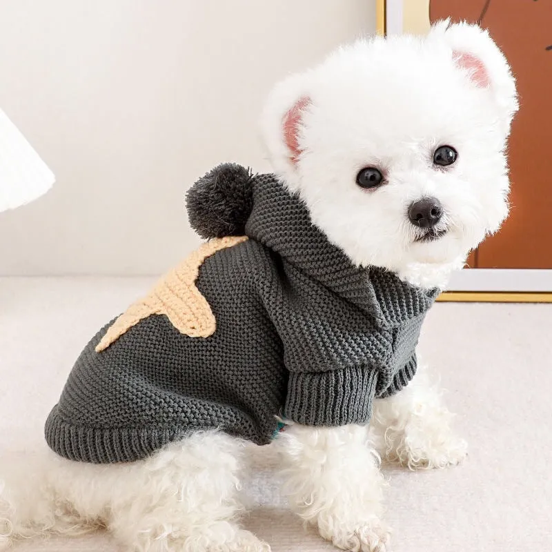 Spot Cross-Border Hot-Selling Pet Clothes | Star Sweater for Dogs & Cats | Autumn and Winter | Source Factory Direct Sales | One-Piece