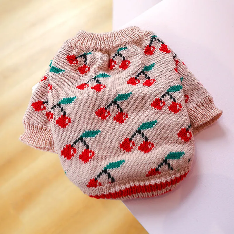 Spot Cross-Border Hot-Selling Pet Clothes | Star Sweater for Dogs & Cats | Autumn and Winter | Source Factory Direct Sales | One-Piece