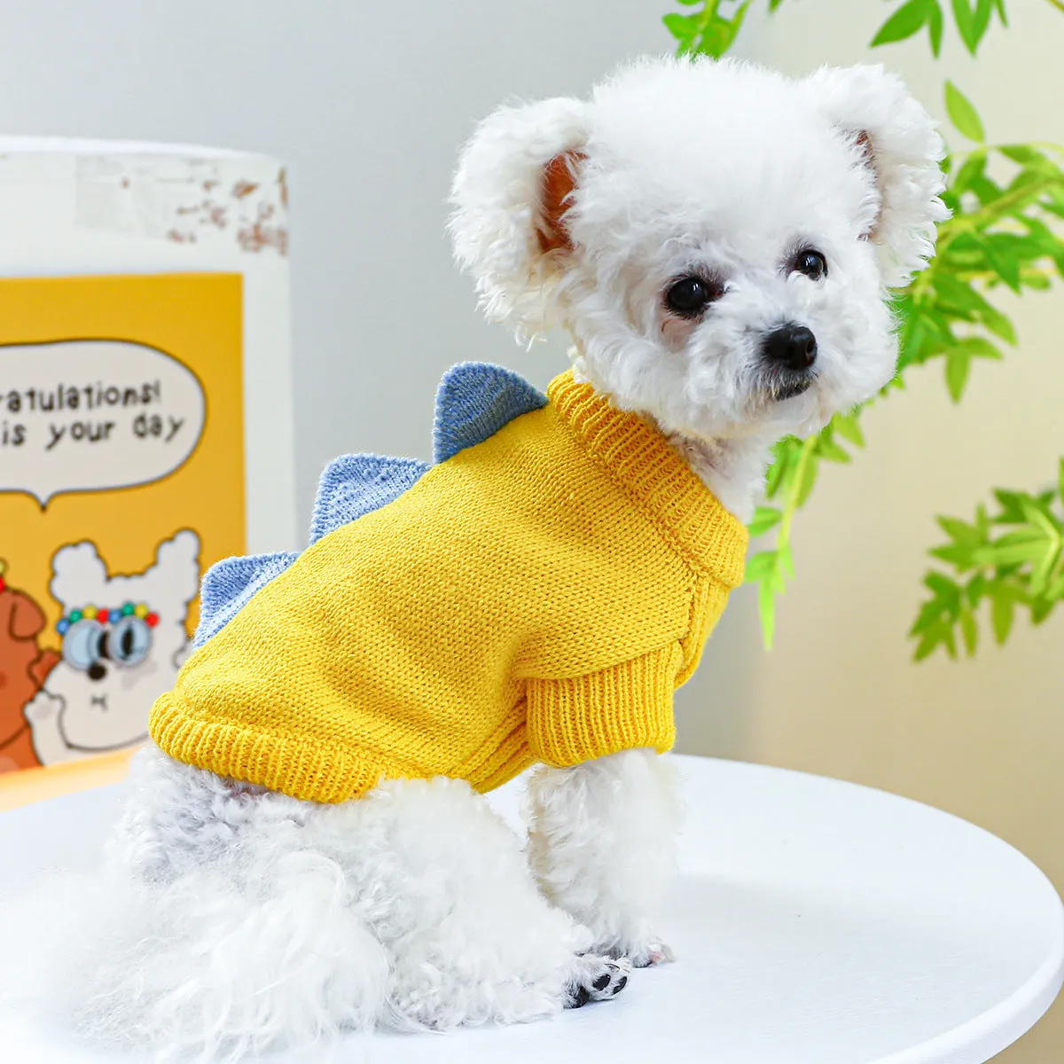 Spot Cross-Border Hot-Selling Pet Clothes | Star Sweater for Dogs & Cats | Autumn and Winter | Source Factory Direct Sales | One-Piece
