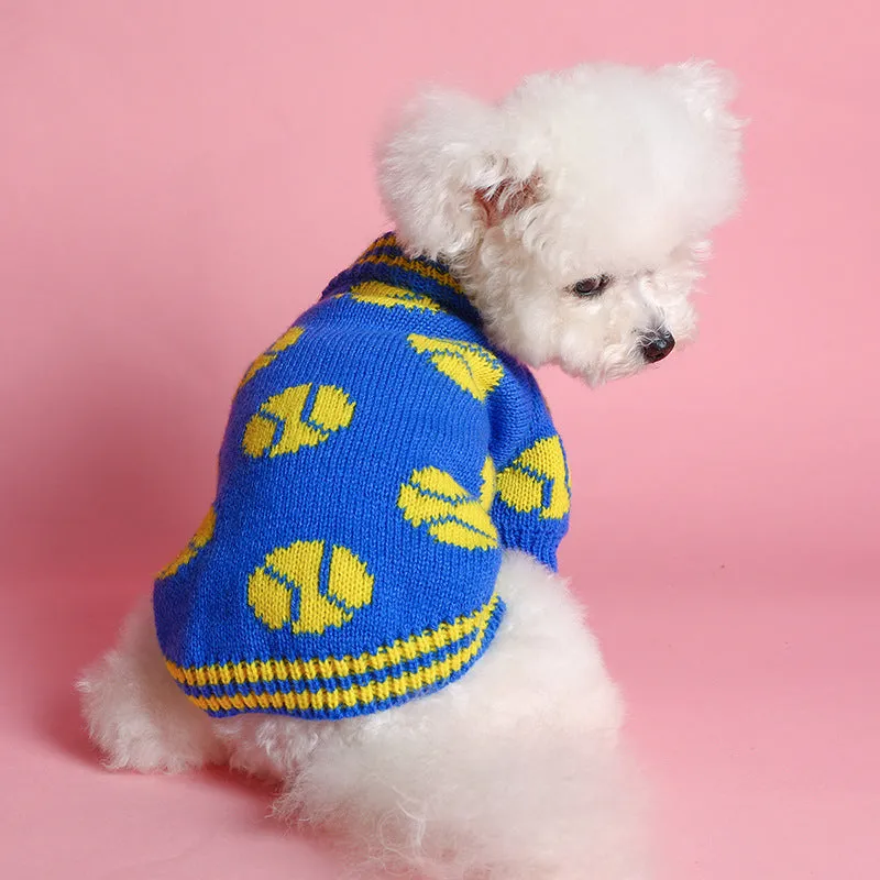 Spot Cross-Border Hot-Selling Pet Clothes | Star Sweater for Dogs & Cats | Autumn and Winter | Source Factory Direct Sales | One-Piece