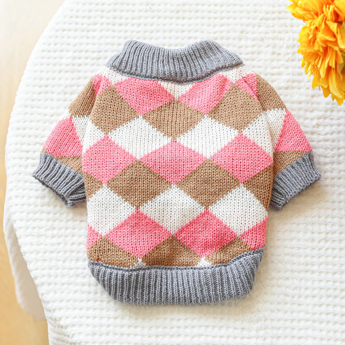 Spot Cross-Border Hot-Selling Pet Clothes | Star Sweater for Dogs & Cats | Autumn and Winter | Source Factory Direct Sales | One-Piece