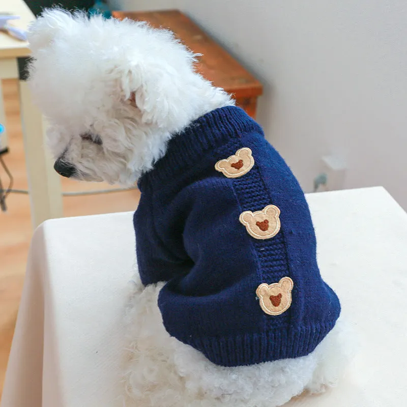 Spot Cross-Border Hot-Selling Pet Clothes | Star Sweater for Dogs & Cats | Autumn and Winter | Source Factory Direct Sales | One-Piece