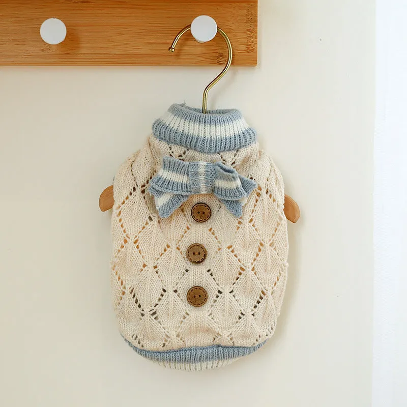 Spot Cross-Border Hot-Selling Pet Clothes | Star Sweater for Dogs & Cats | Autumn and Winter | Source Factory Direct Sales | One-Piece